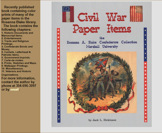 civil war paper items