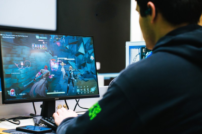 Marshall University Esports participant competes in a game