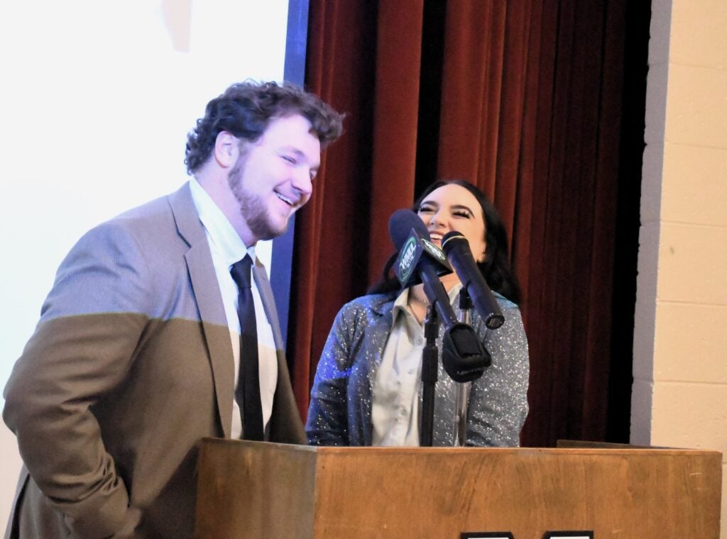 Luke Hamilton and Makaylah Wheeler at W Page Pitt School of Journalism and Mass Communications Beyond Awards - November 27, 2023