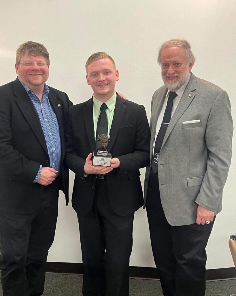 Dr. Quicke, Dr. Bailey, and Peyton Cisco at Marshall's 2024 Student Leadership Awards