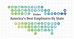 Forbes America's Best Employers by State graphic