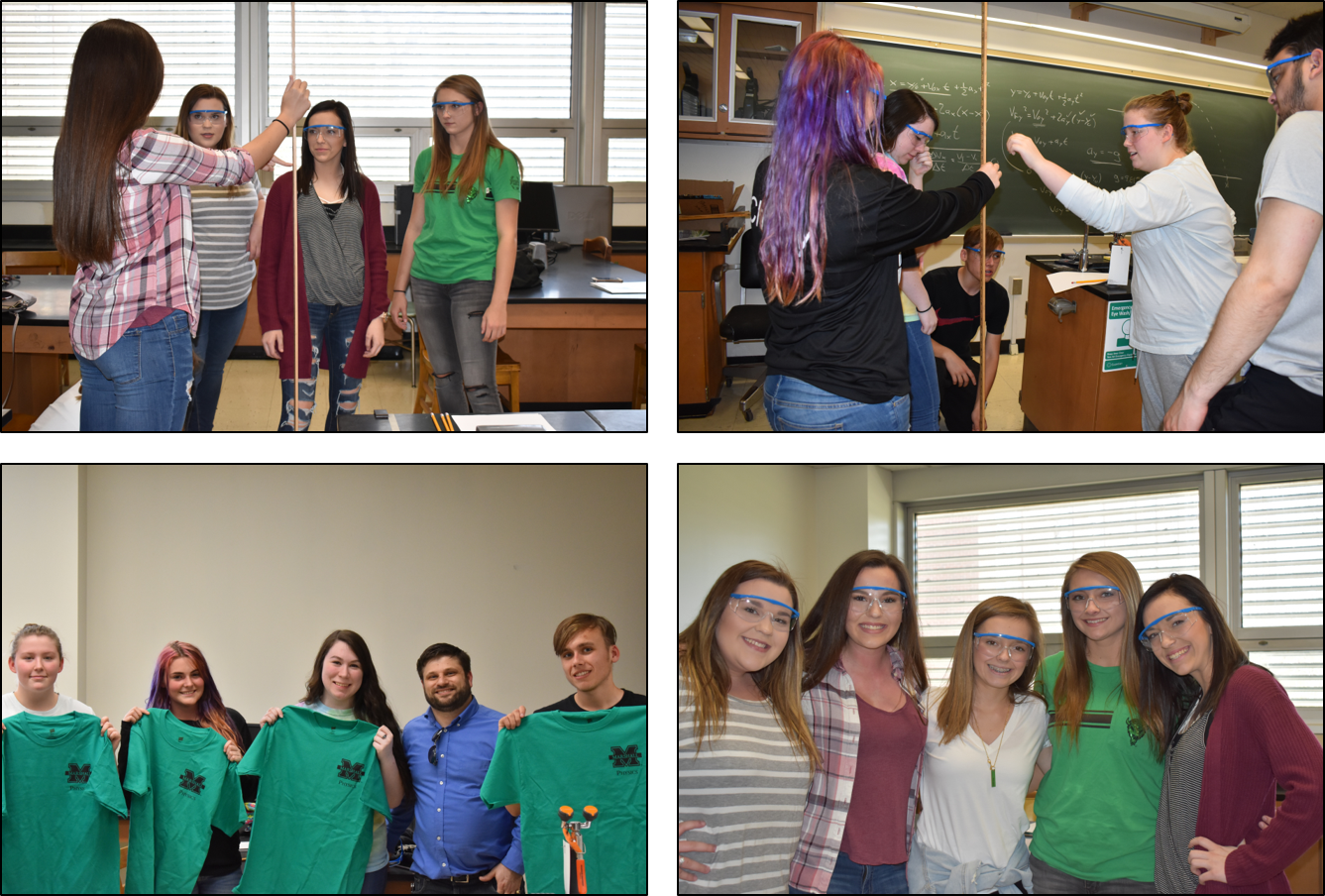 High School students from Chapmanville HS had a really great time today at the Projectile Motion Workshop