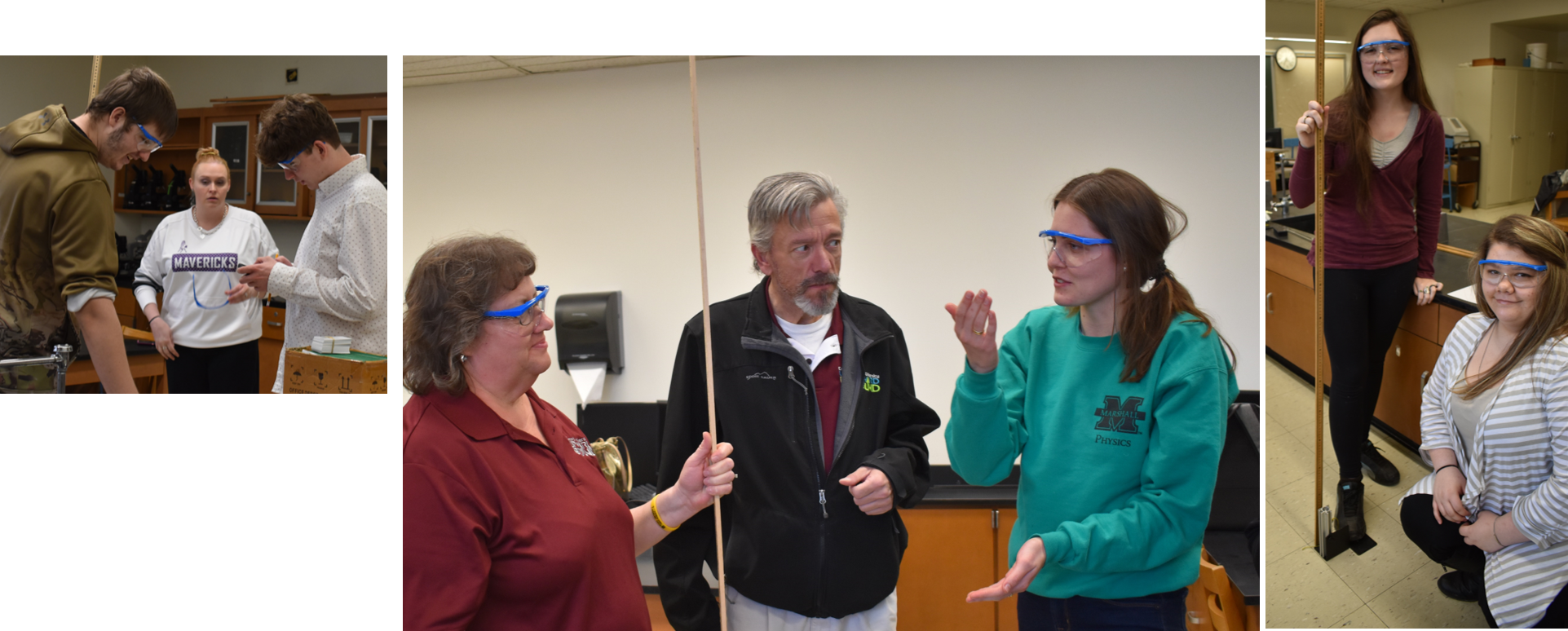 High School students from James Monroe HS had a really great time today at the Projectile Motion Workshop