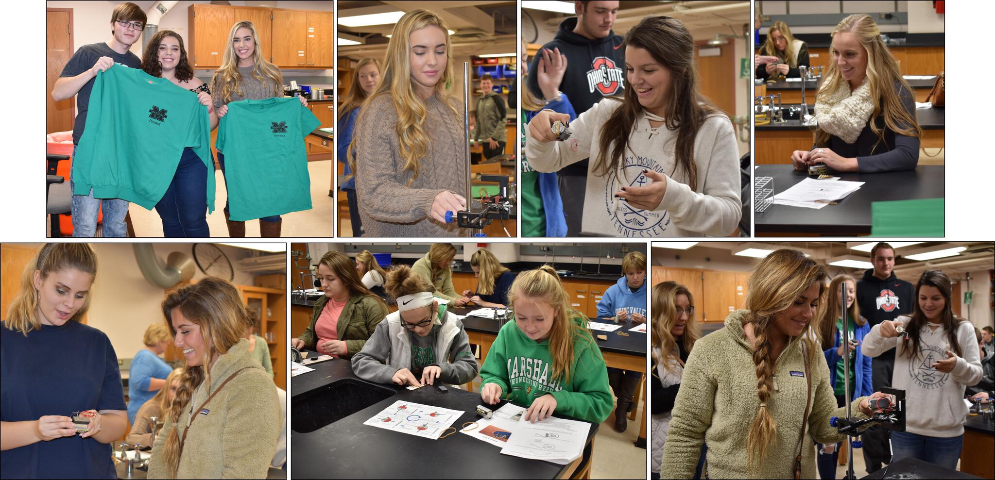 students from Spring Valley High School got to build Beakman Motors and learned how electric currents, magnetic moments, and applied magnetic fields interact to produce a torque in a motor.