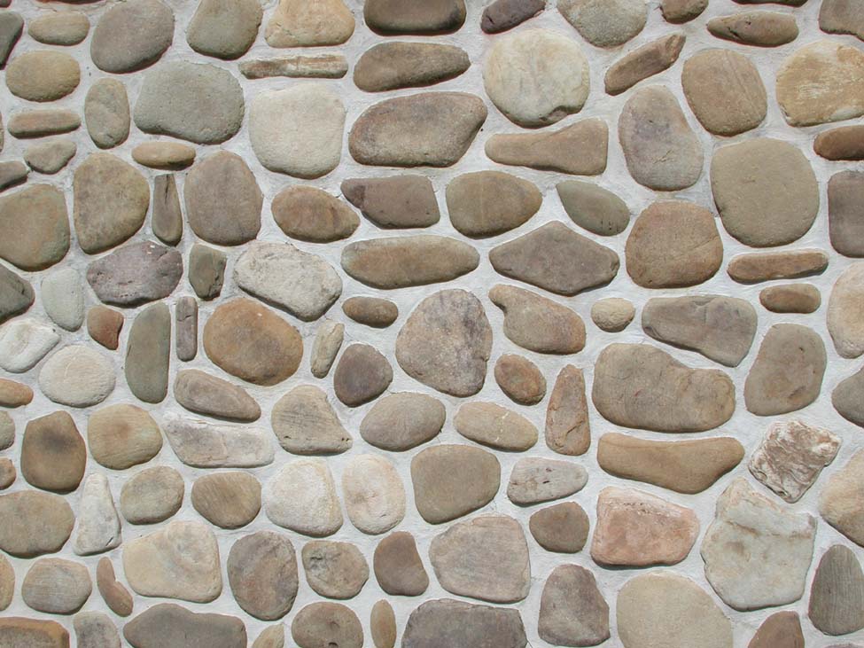 River cobbles in Seneca Visitor Center