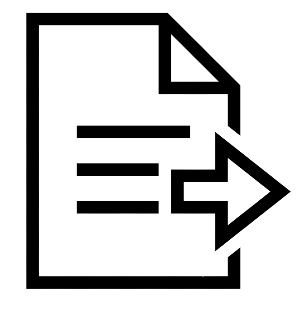 icon of a document with a right pointing arrow