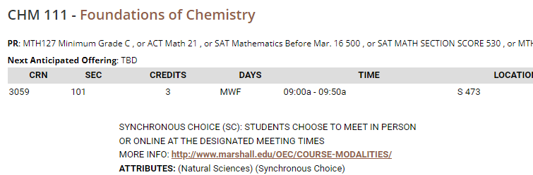 Synchronous Choice (SC): Students choose to meet online or in-person/on-location at the designated meeting times.