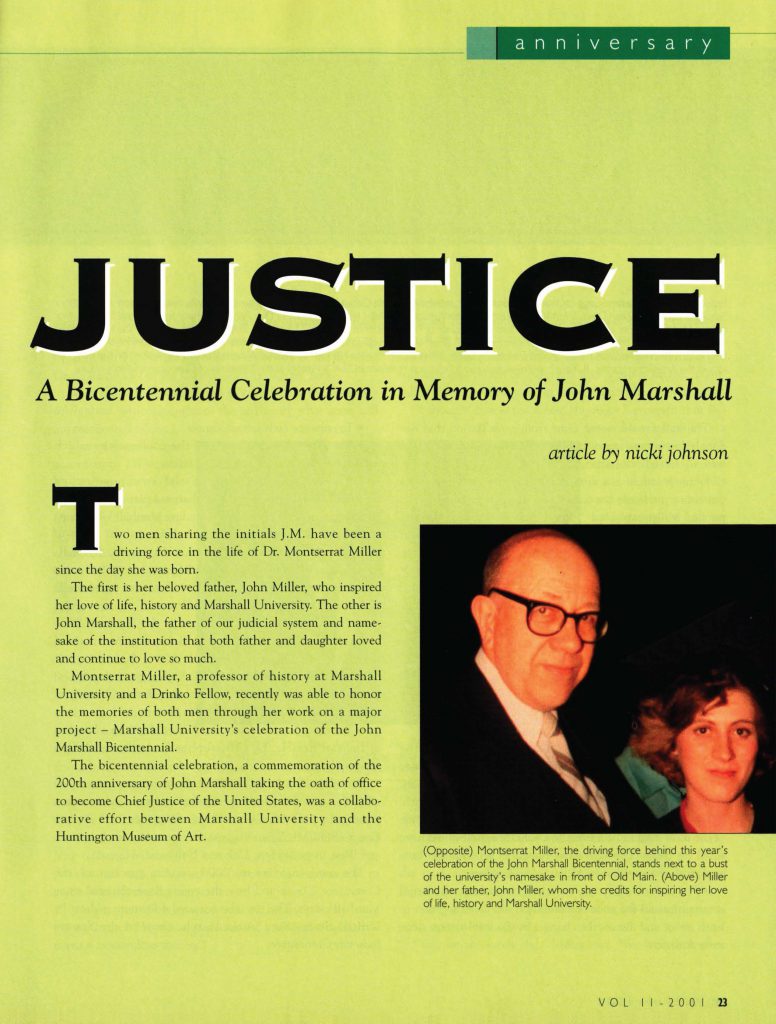 Image of article published in the magazine featuring Montserrat Miller