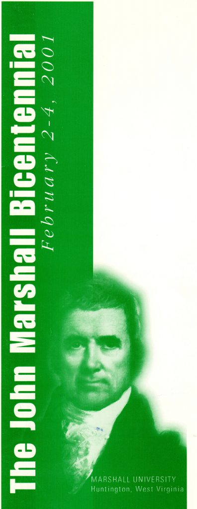 Image of the John Marshall bicentennial program