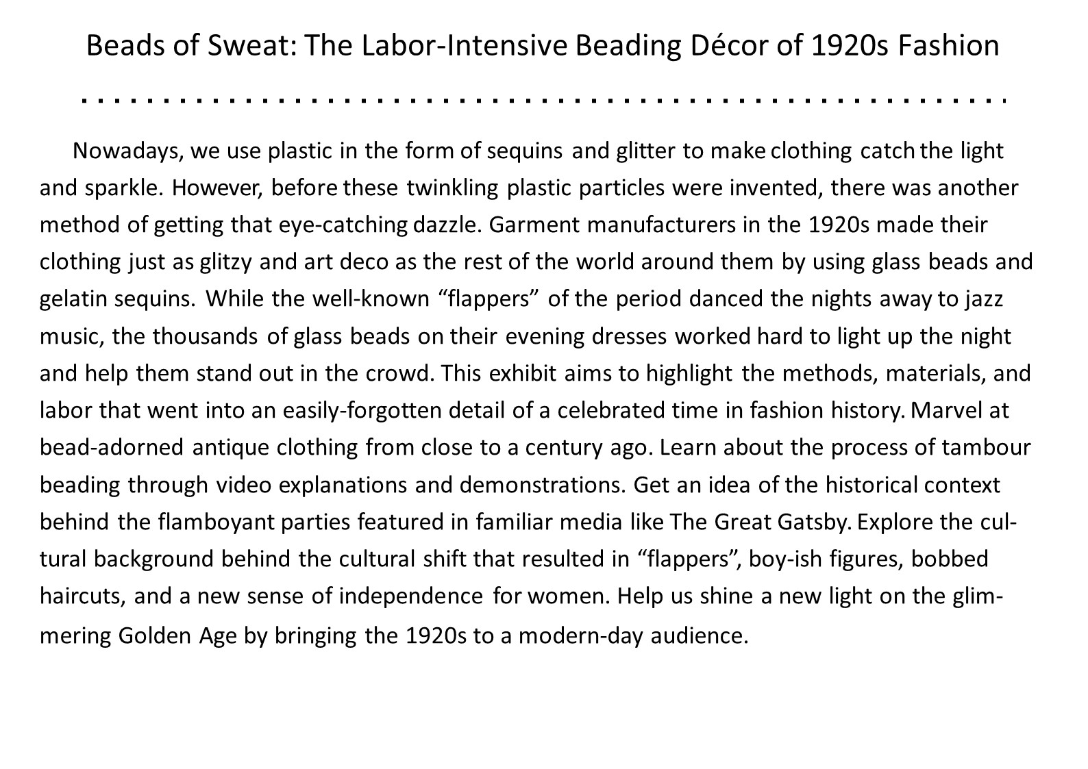 Beads of Sweat: The Labor-Intensive Beading Decor of 1920s Fashion
