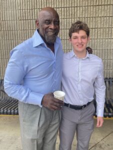 Chris Gardner with Christian Perez