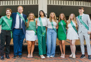 Haley Prather with the Marshall University Homecoming Court