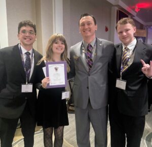 Student smile together at the 2025 North Central LEAD Provincial Conference