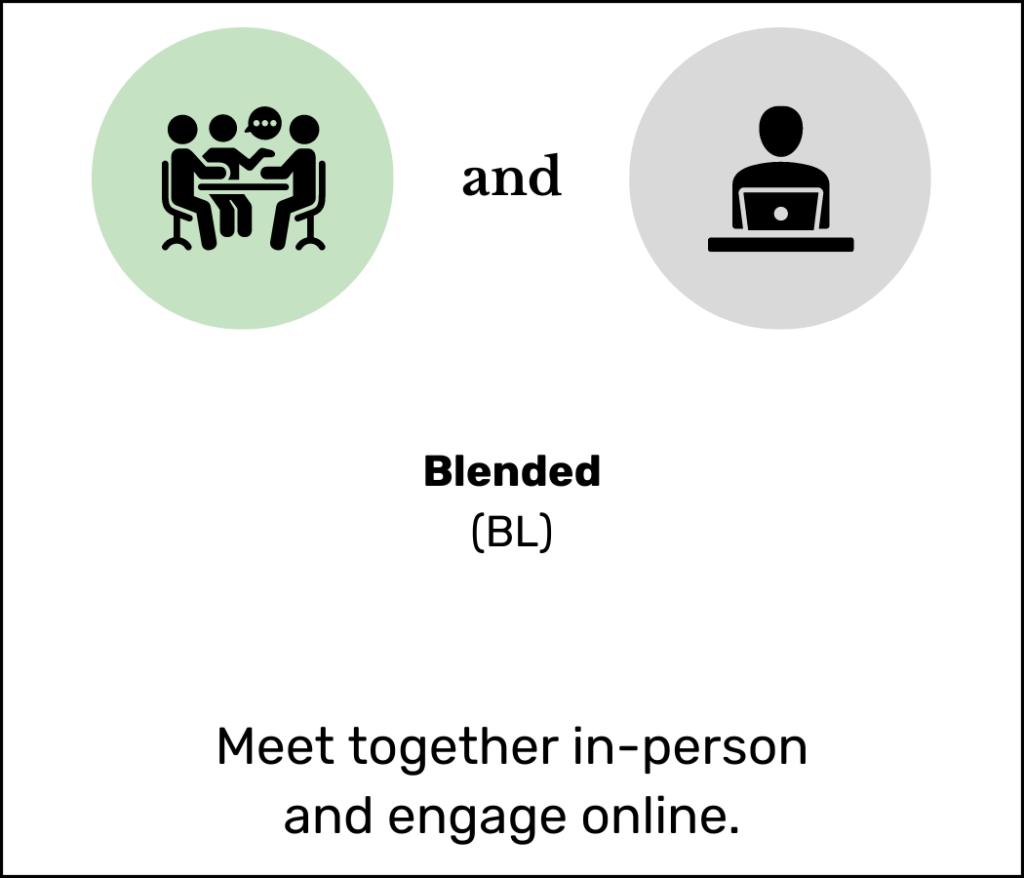 Blended: Meet together in-person and engage online