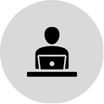 icon of person at a computer